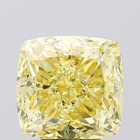 5.06 ct, Fancy Vivid Yellow/VS1, Cushion cut IGI Graded Diamond