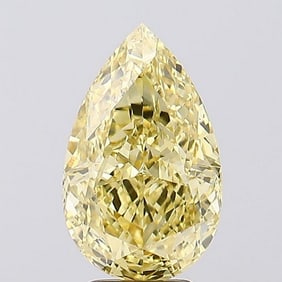 4.67 ct, Fancy Vivid Yellow/VS1, Pear cut IGI Graded Diamond