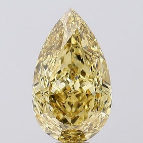 11.35 ct, Fancy Vivid Yellow/VS1, Pear cut IGI Graded Diamond