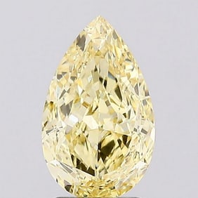 2.58 ct, Fancy Intense Yellow/VVS2, Pear cut IGI Graded Diamond