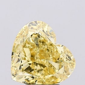 4.04 ct, Fancy Vivid Yellow/VS1, Heart cut IGI Graded Diamond