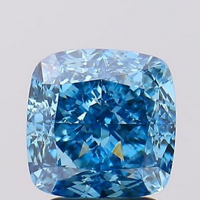 3.04 ct, Fancy Vivid Blue/VS2, Cushion cut IGI Graded Diamond