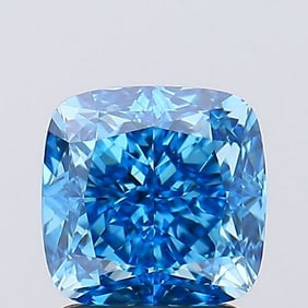 2.06 ct, Fancy Vivid Blue/VVS2, Cushion cut IGI Graded Diamond