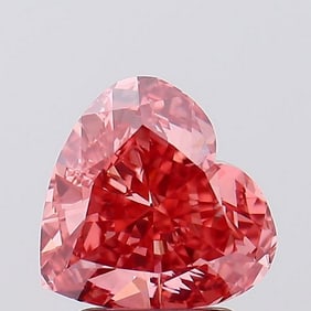 2.50 ct, Fancy Vivid Pink/VS1, Heart cut IGI Graded Diamond