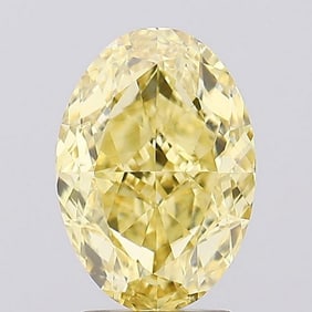 3.02 ct, Fancy Vivid Yellow/VVS2, Oval cut IGI Graded Diamond