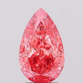 3.12 ct, Fancy Vivid Pink/VS1, Pear cut IGI Graded Diamond