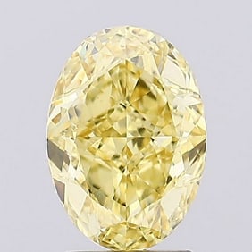 2.52 ct, Fancy Vivid Yellow/VS1, Oval cut IGI Graded Diamond