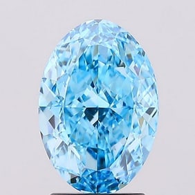 2.56 ct, Fancy Vivid Blue/VVS2, Oval cut IGI Graded Diamond
