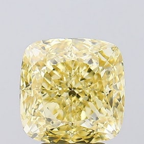4.01 ct, Fancy Vivid Yellow/VS1, Cushion cut IGI Graded Diamond