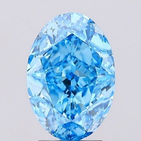 3.21 ct, Fancy Vivid Blue/VS1, Oval cut IGI Graded Diamond