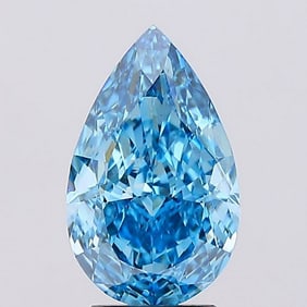 3.07 ct, Fancy Vivid Blue/VS1, Pear cut IGI Graded Diamond