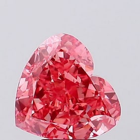 5.05 ct, Fancy Vivid Pink/VS1, Heart cut IGI Graded Diamond