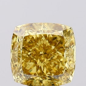 6.10 ct, Fancy Vivid Yellow/VS1, Cushion cut IGI Graded Diamond