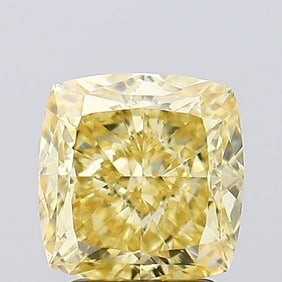 3.11 ct, Fancy Vivid Yellow/VS1, Cushion cut IGI Graded Diamond