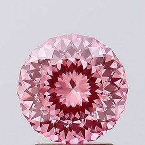 2.52 ct, Fancy Vivid Pink/VS1, Round Polygon cut IGI Graded Diamond