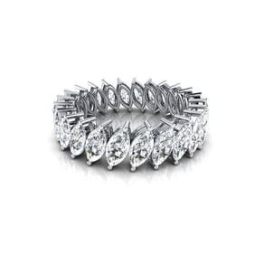 18kt White Gold 2.75ct. Marquise cut Diamond Eternity Ring