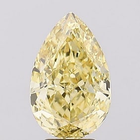 5.02 ct, Fancy Intense Yellow/VS1, Pear cut IGI Graded Diamond
