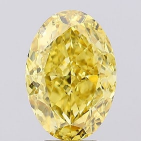 5.68 ct, Fancy Vivid Yellow/VS1, Oval cut IGI Graded Diamond