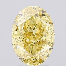 3.05 ct, Fancy Intense Yellow/VVS2, Oval cut IGI Graded Diamond