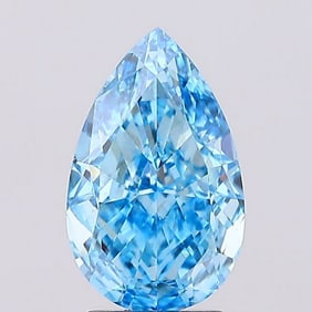 2.53 ct, Fancy Vivid Blue/VS1, Pear cut IGI Graded Diamond