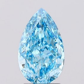 2.09 ct, Fancy Vivid Blue/VS1, Pear cut IGI Graded Diamond