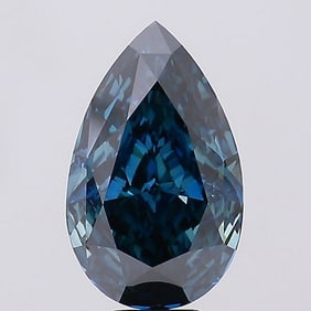 10.16 ct, Fancy Vivid Blue/VVS2, Pear cut IGI Graded Diamond