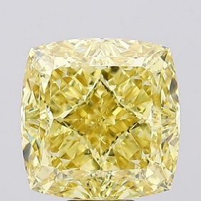 12.52 ct, Fancy Vivid Yellow/VS1, Cushion cut IGI Graded Diamond