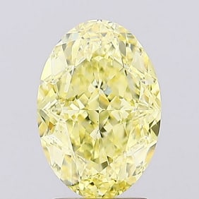 3.11 ct, Fancy Vivid Yellow/VS1, Oval cut IGI Graded Diamond