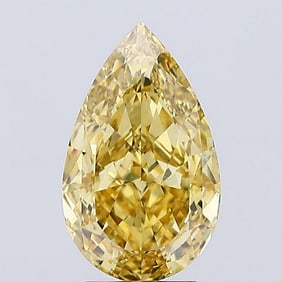 3.02 ct, Fancy Vivid Yellow/VS1, Pear cut IGI Graded Diamond