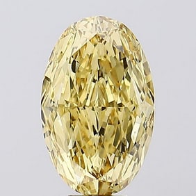 10.03 ct, Fancy Vivid Yellow/VVS2, Oval cut IGI Graded Diamond