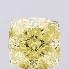 5.02 ct, Fancy Intense Yellow/VVS1, Cushion cut IGI Graded Diamond