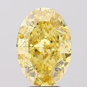 7.07 ct, Fancy Vivid Yellow/VS1, Oval cut IGI Graded Diamond