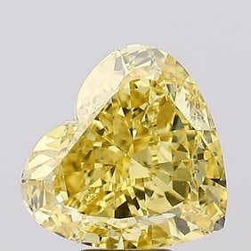 8.08 ct, Fancy Vivid Yellow/VS1, Heart cut IGI Graded Diamond