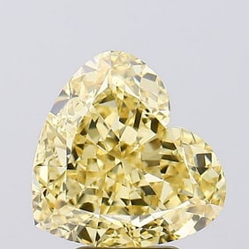 4.65 ct, Fancy Vivid Yellow/VVS2, Heart cut IGI Graded Diamond