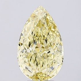 5.00 ct, Fancy Intense Yellow/VS1, Pear cut IGI Graded Diamond