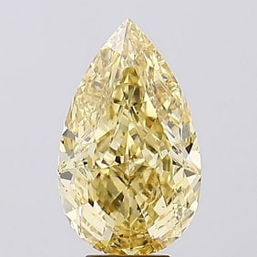 7.09 ct, Fancy Intense Yellow/VS1, Pear cut IGI Graded Diamond