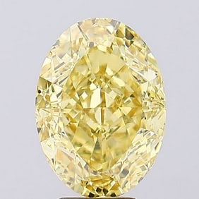 6.17 ct, Fancy Vivid Yellow/VVS2, Oval cut IGI Graded Diamond
