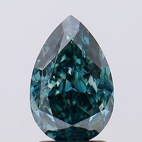 2.21 ct, Fancy Deep Green/VVS2, Pear cut IGI Graded Diamond