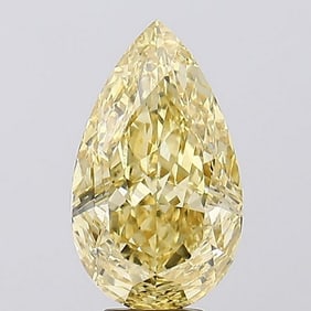 6.43 ct, Fancy Intense Yellow/VVS2, Pear cut IGI Graded Diamond