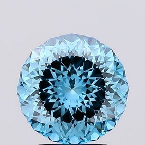 3.06 ct, Fancy Vivid Blue/VS1, Round Polygon cut IGI Graded Diamond