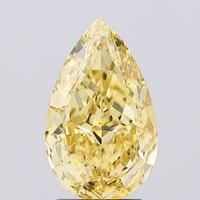 2.37 ct, Fancy Vivid Yellow/VS1, Pear cut IGI Graded Diamond