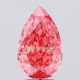 4.19 ct, Fancy Vivid Pink/VVS2, Pear cut IGI Graded Diamond