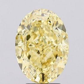 5.04 ct, Fancy Intense Yellow/VS1, Oval cut IGI Graded Diamond