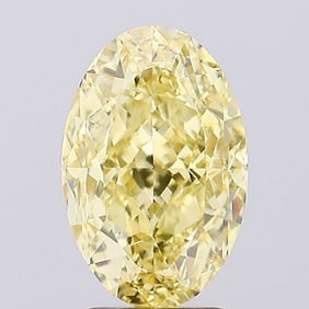4.01 ct, Fancy Vivid Yellow/VVS2, Oval cut IGI Graded Diamond