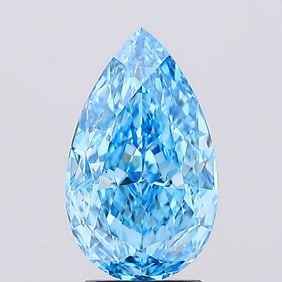 2.60 ct, Fancy Vivid Blue/VVS2, Pear cut IGI Graded Diamond