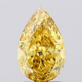 2.00 ct, Fancy Vivid Yellow/VS1, Pear cut IGI Graded Diamond