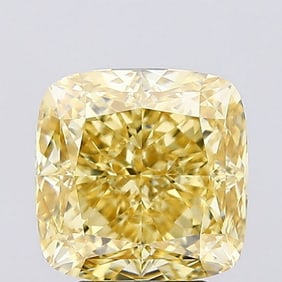 4.03 ct, Fancy Vivid Yellow/VVS2, Cushion cut IGI Graded Diamond