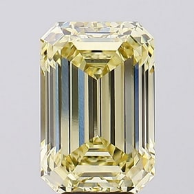 6.18 ct, Fancy Yellow/VVS2, Emerald cut IGI Graded Diamond