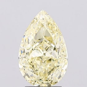 2.51 ct, Fancy Light Yellow/VVS2, Pear cut IGI Graded Diamond
