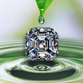 2.59 ct, D/VVS1, Square Emerald cut IGI Graded Diamond